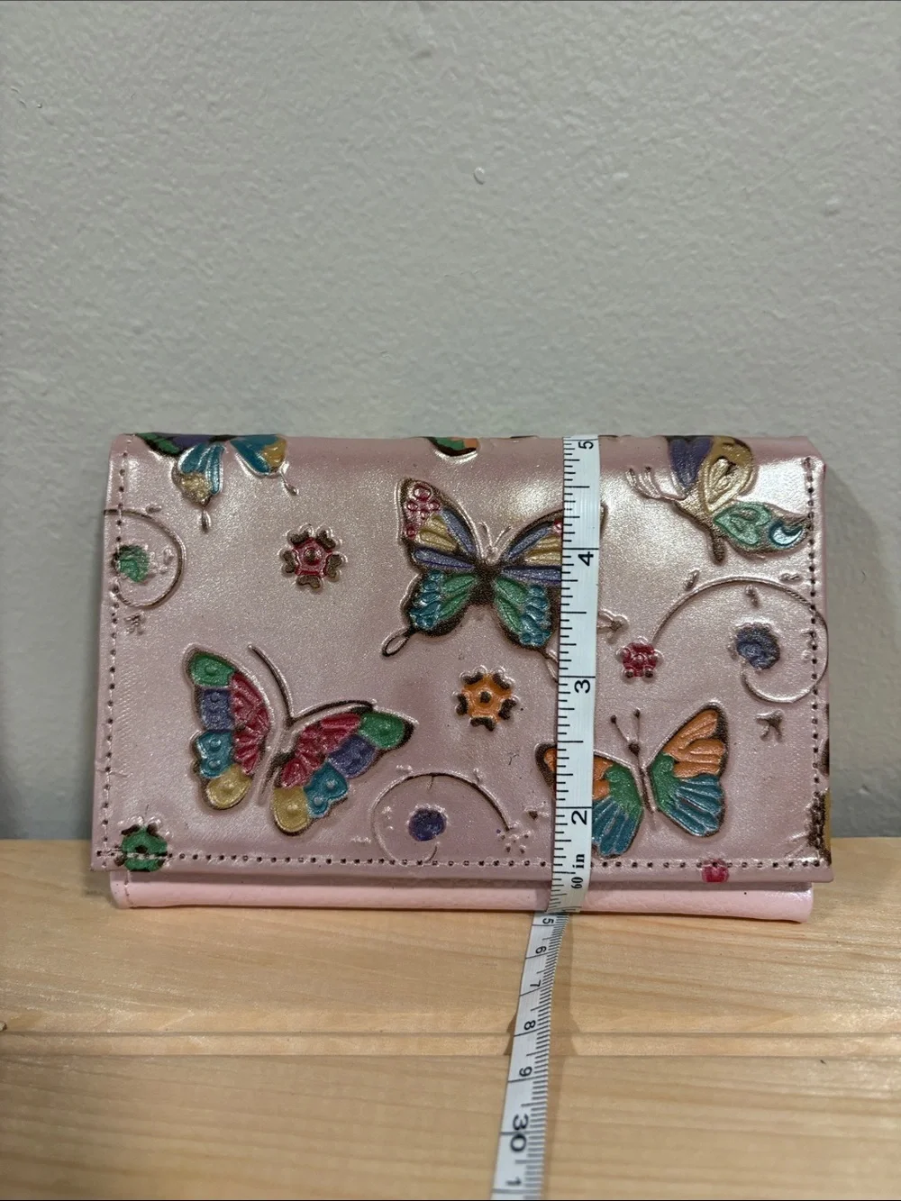 Pastel Pink Butterfly Detail Wallet